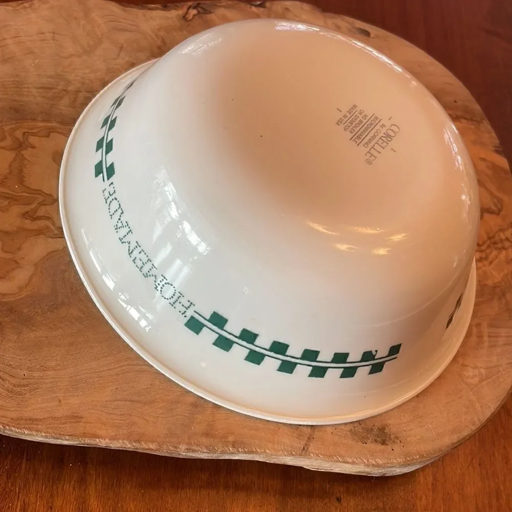 Set of Two Corelle Green Checkerboard Farm Fresh Homemade Cereal Bowl